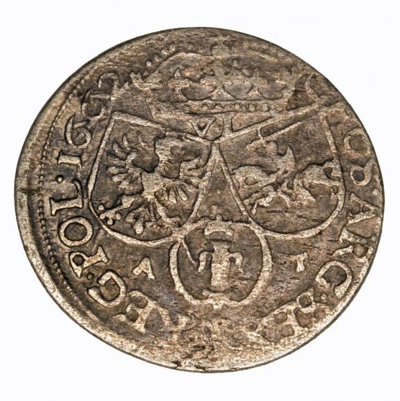Szóstak 1662 Jan Kazimierz Kraków (2)