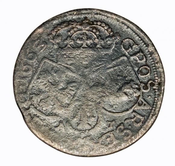 Szóstak 1663 Jan Kazimierz Kraków (2)