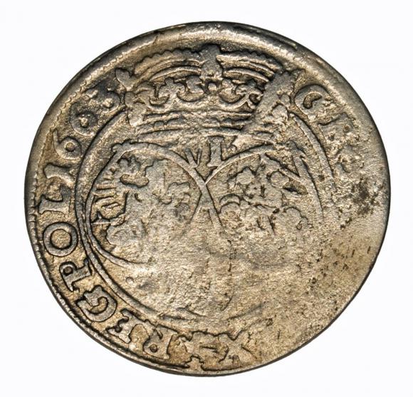 Szóstak 1663 Jan Kazimierz Kraków (2)