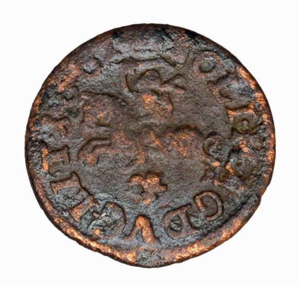 Szeląg 1661 Jan Kazimierz Ujazdów (2)