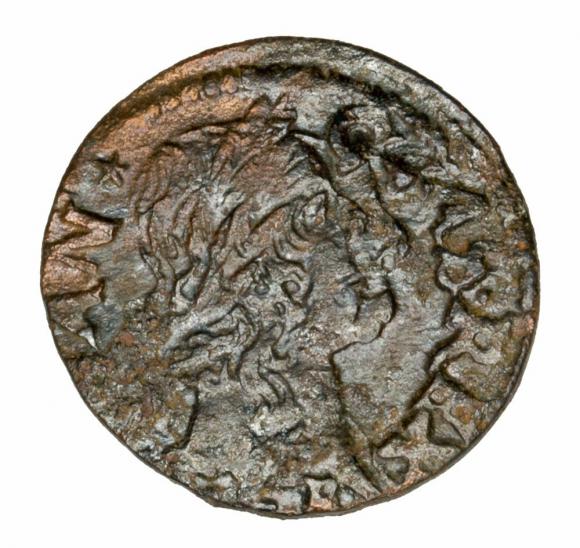 Szeląg 1665 Jan Kazimierz Wilno (1)