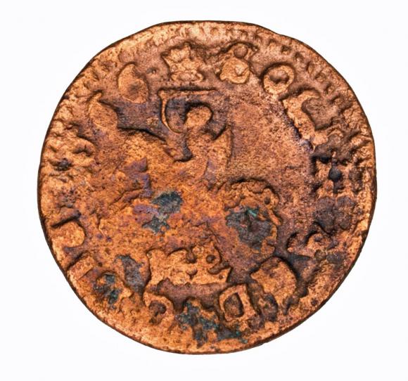 Szeląg 1666 Jan Kazimierz Ujazdów (2)