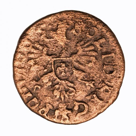 Szeląg 1665 Jan Kazimierz Ujazdów (2)