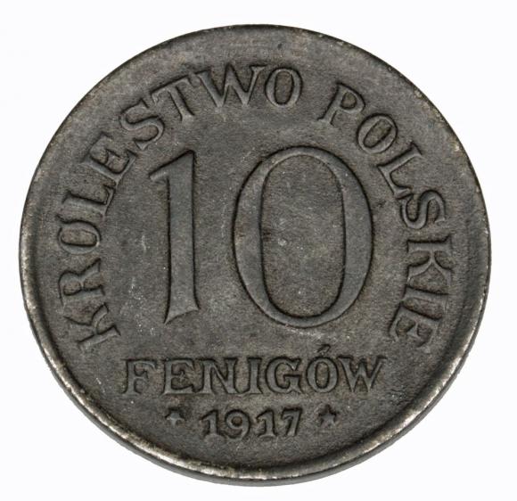 10 fenigów 1917 Królestwo Polskie Stuttgart