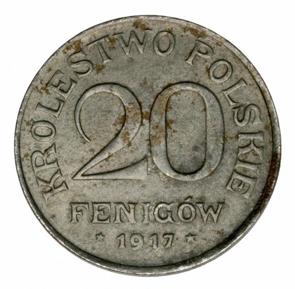 20 fenigów 1917 Królestwo Polskie Stuttgart