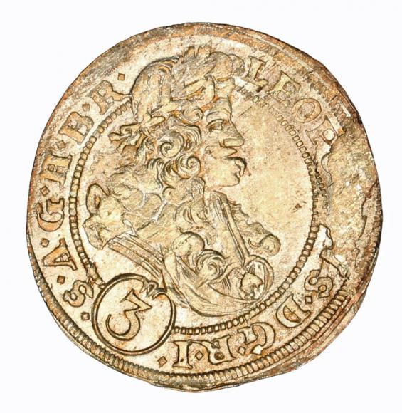 3 krajcary 1696 Leopold I Habsburg Brzeg (1)