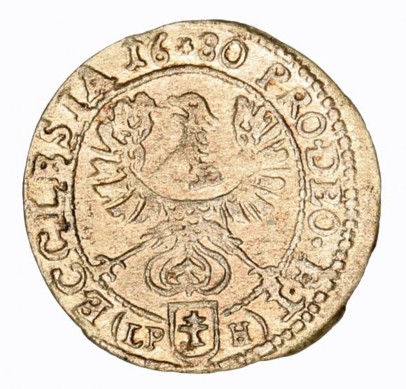 1 krajcar 1680 Fryderyk Heski Księstwo Nyskie Biskupów Wrocławskich Nysa
