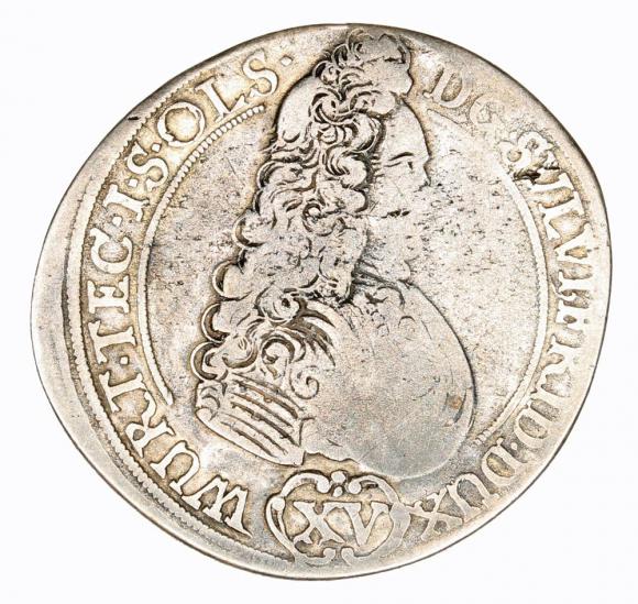 15 krajcarów 1694 Sylwiusz Fryderyk Witemberski Księstwo Oleśnicko Bierutowsko Radziejowskie Oleśnica