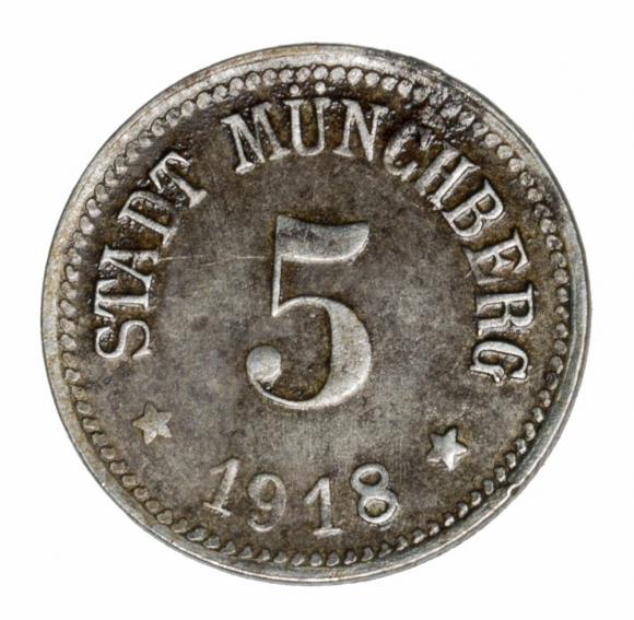 5 fenigów 1918 Muncheberg Bawaria