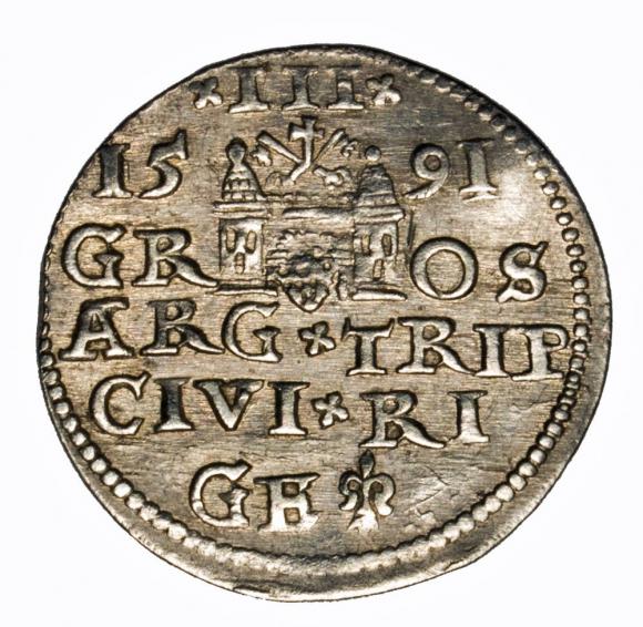 Trojak 1591 Zygmunt III Waza Ryga (2)