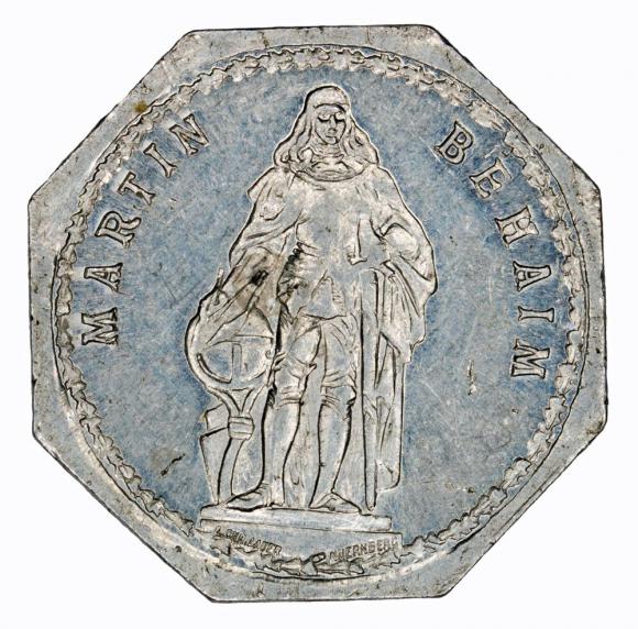 Żeton tramwajowy 20 fenigów Nurnberg Further Martin Behaim (2)