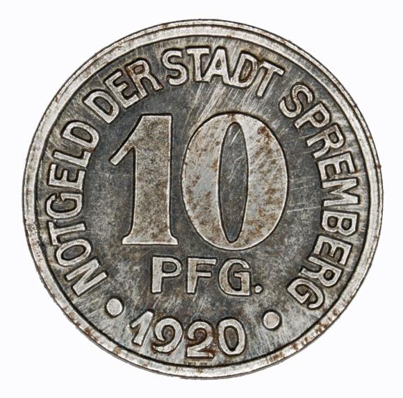 10 fenigów 1920 Spremberg Brandenburgia (1)