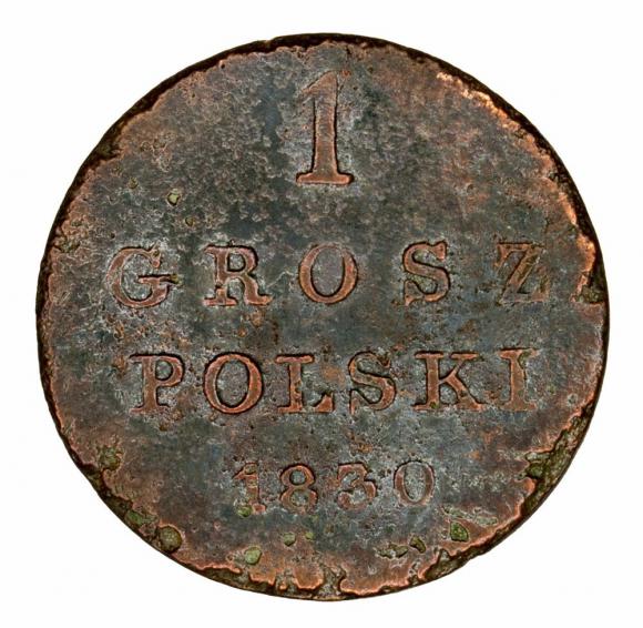1 grosz 1830 Mikołaj I Romanow Królestwo Polskie pod zaborem rosyjskim