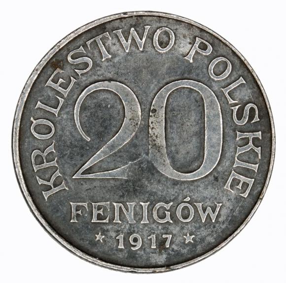 20 fenigów 1917 Królestwo Polskie Stuttgart (1)
