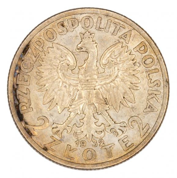 2 złote 1932 Głowa kobiety II RP Warszawa