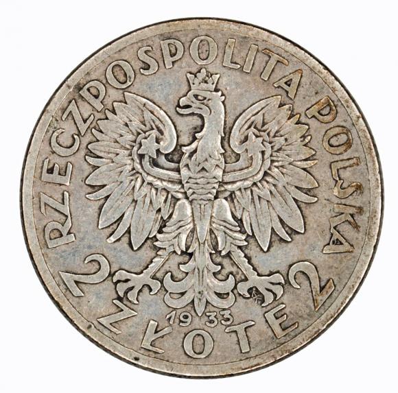 2 złote 1933 Głowa kobiety II RP Warszawa
