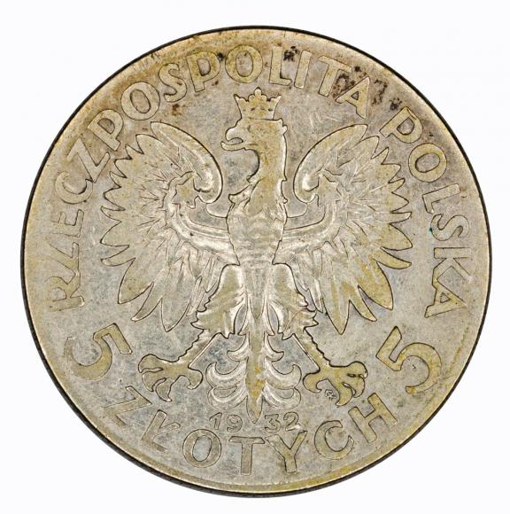 5 złotych 1932 Głowa kobiety II RP Warszawa (2)