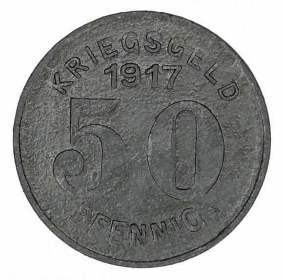 50 fenigów 1917 Elberfeld Nadrenia (1)