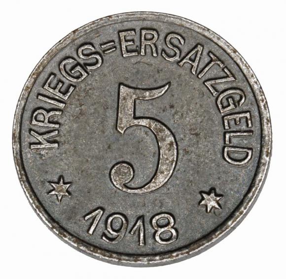 5 fenigów 1918 Crefeld Nadrenia (1)