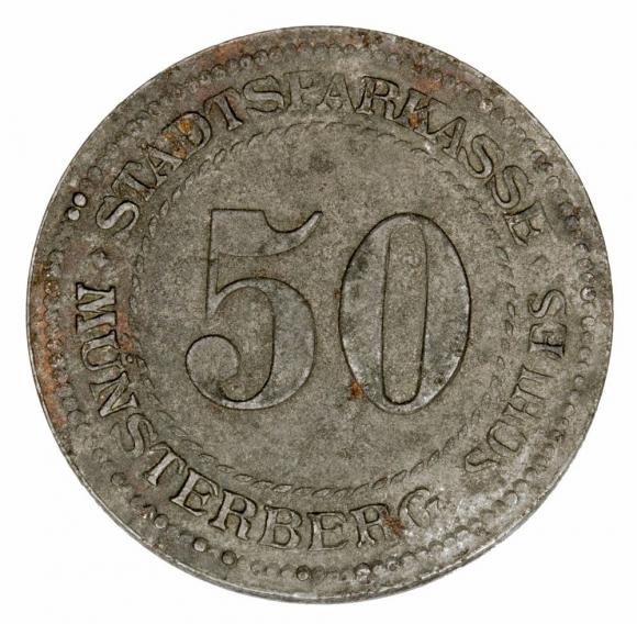 50 fenigów 1918 Ziębice Munsterberg