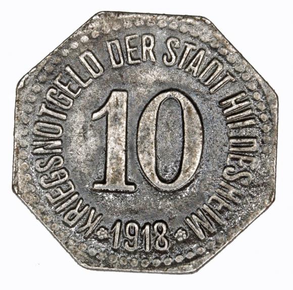 10 fenigów 1918 Hildesheim Hanower (1)