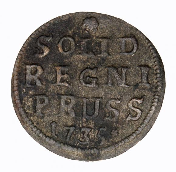 Szeląg 1735 Fryderyk Wilhelm I Prusy (1)
