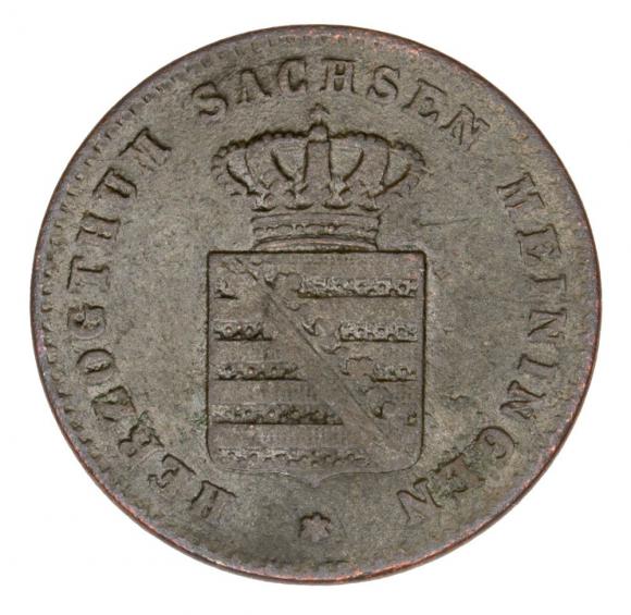 2 fenigi 1869 Jerzy II Niemcy Saksonia Meiningen