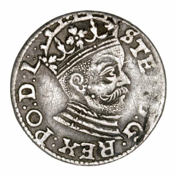 Trojak 1585 Stefan Batory Ryga