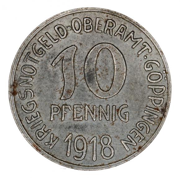 10 fenigów 1918 Goppingen Wirtembergia