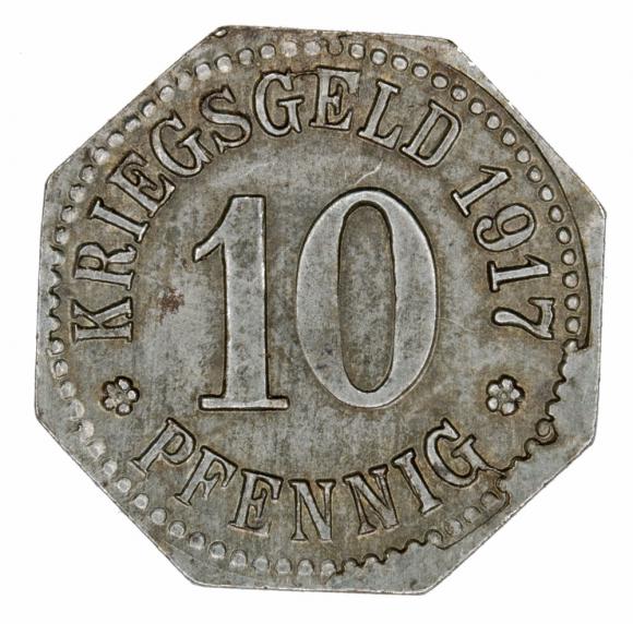 10 fenigów 1917 Wiesbaden Hesja