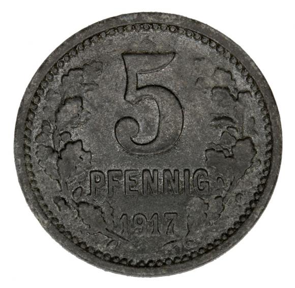 5 fenigów 1917 Bonn Nadrenia