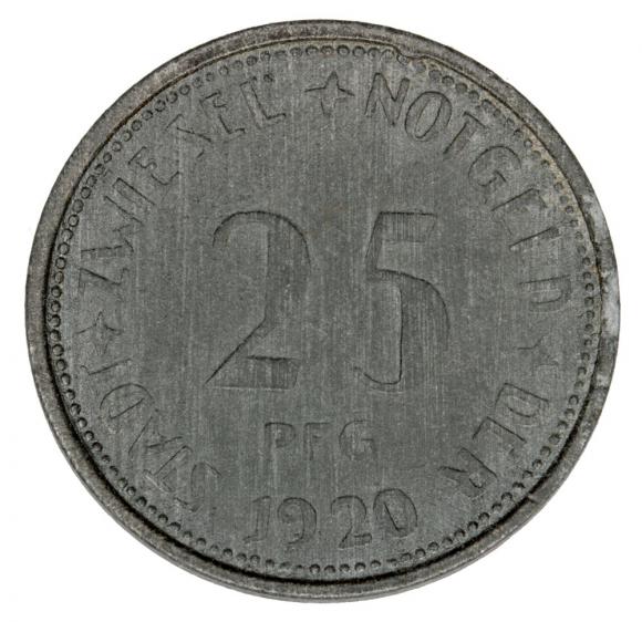 25 fenigów 1920 Zwiesel Bawaria