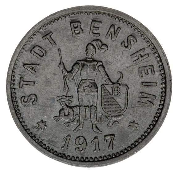 50 fenigów 1917 Bensheim Hesja