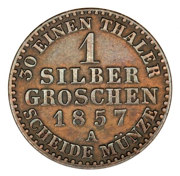 1 grosz srebrny 1857 Fryderyk Wilhelm IV Niemcy Prusy Berlin A