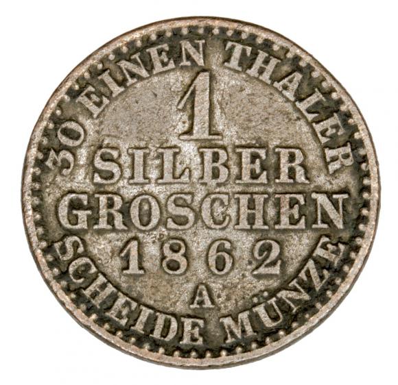 1 grosz srebrny 1862 Wilhelm I Hohenzollern Niemcy Prusy Berlin A
