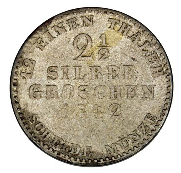 2 1/2 grosza srebrnego 1842 Fryderyk Wilhelm IV Niemcy Prusy Berlin A