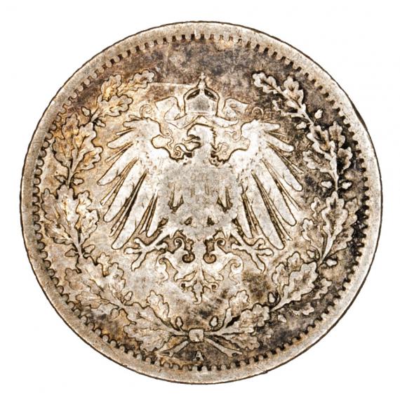 1/2 marki 1907 Wilhelm II Hohenzollern Prusy Berlin A