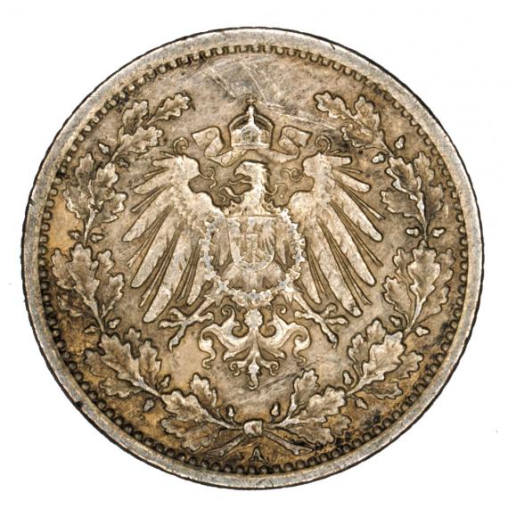 1/2 marki 1916 Wilhelm II Hohenzollern Prusy Berlin A