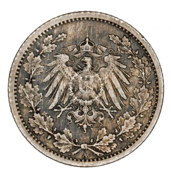 1/2 marki 1917 Wilhelm II Hohenzollern Prusy Berlin A