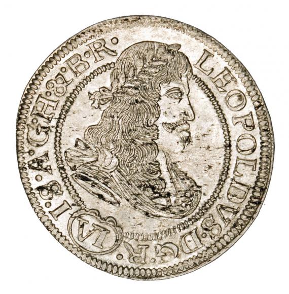 6 krajcary 1674 Leopold I Habsburg Wrocław