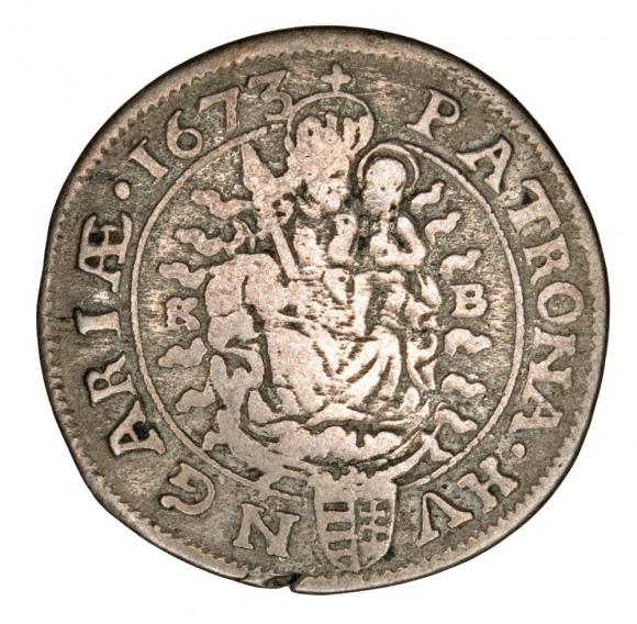 6 krajcarów 1673 Leopold I Habsburg Węgry Kremnica