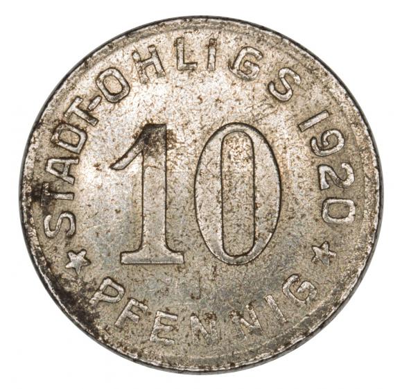 10 fenigów 1920 Ohligs Nadrenia (1)
