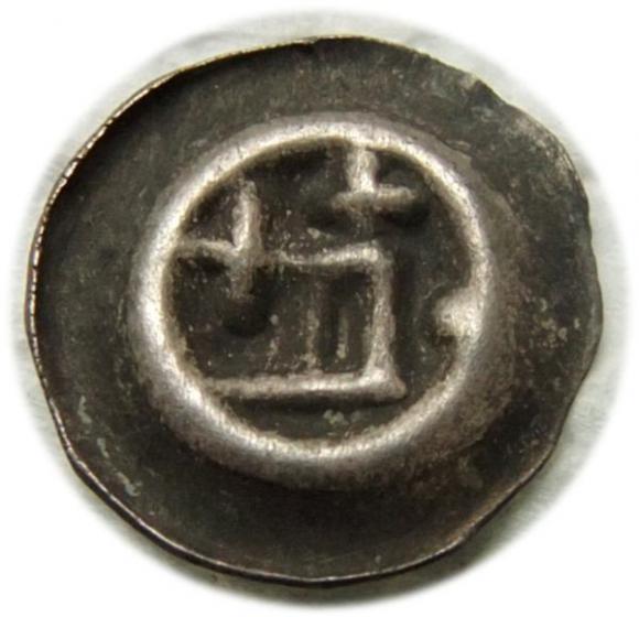 Brakteat Kwadrat z krzyżami Zakon Krzyżacki (1)