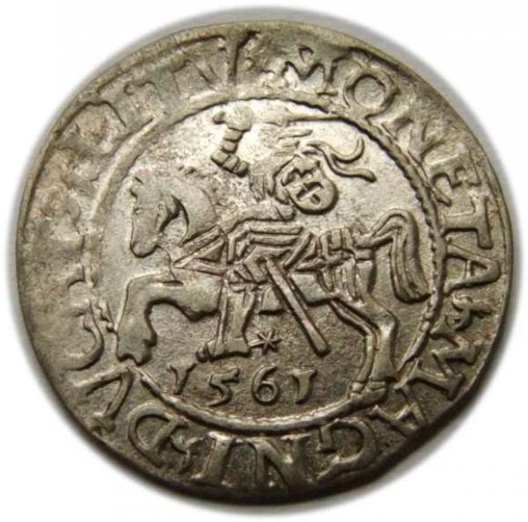 Półgrosz 1561 Zygmunt II August Wilno (1)