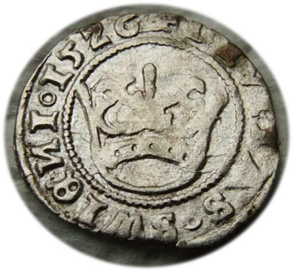 Półgrosz 1526 Ludwik I Jagiellończyk Świdnica (1)