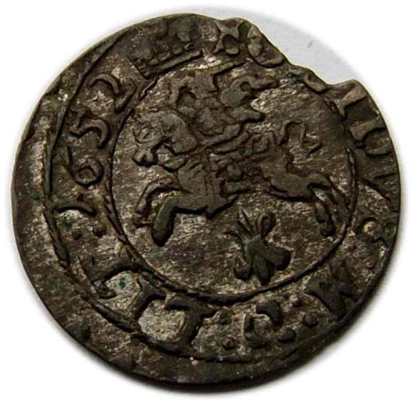 szeląg 1652 Jan Kazimierz Wilno (2)