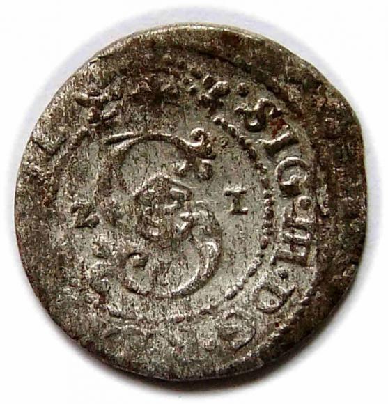 szeląg 1621 Zygmunt III Waza Ryga (1)
