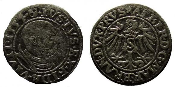 Grosz pruski 1534 Albrecht Hohenzollern Królewiec (1)