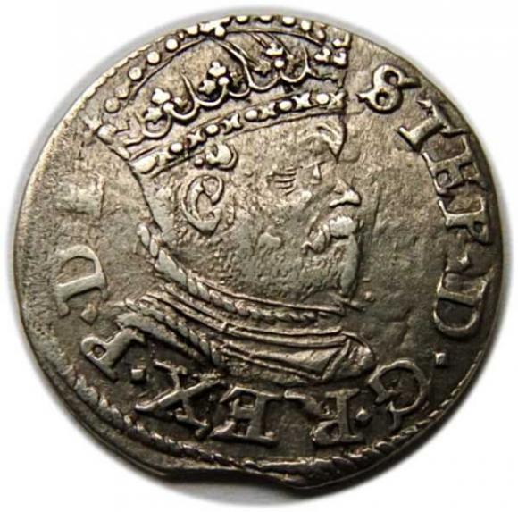 Trojak 1586 Stefan Batory Ryga (1)