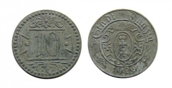 10 fenigów 1920 Wolne Miasto Gdańsk (1)
